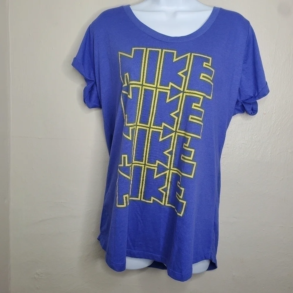 Nike Loose Fit Sportswear V-Neck TShirt T Dri-Fit Women Large